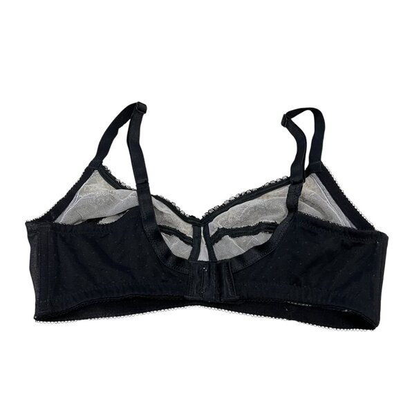 Wacoal Retro Chic 855186 Black Lace Wireless Bra US 34C Sheer Mesh - Picture 3 of 5